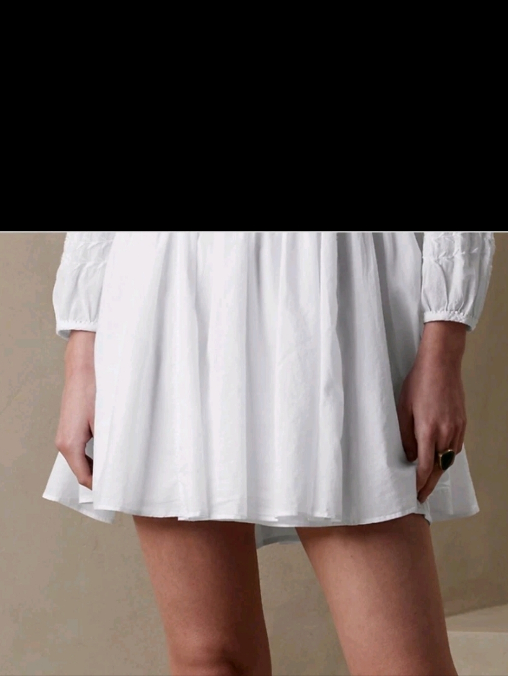Banana Republic Esme Embroidered Mini Dress XL White Boho Peasant Cotton - Picture 6 of 13